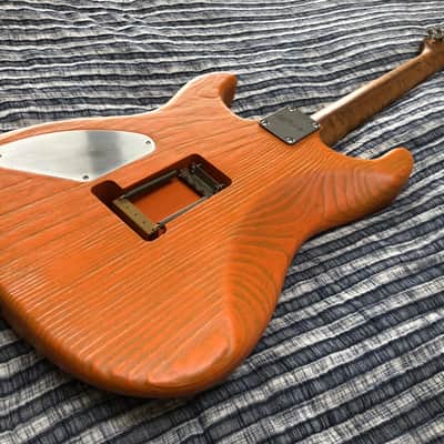 Luxxtone El Machete 2015 Orange Texture w/ Roasted Birdseye Neck image 2