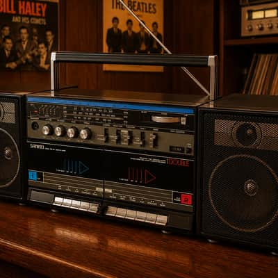 SANKEI TCR-88 RaRe Vintage Stereo Cassette Boombox image 4
