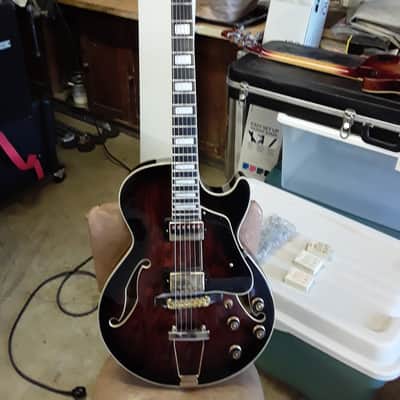 Ibanez AG95QA-DBS Artcore Expressionist 2018 - Present - Dark Brown Sunburst image 1