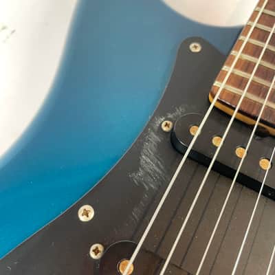 Kramer  Focus 1980s - Aged Blue H/S/S with splitter, Rosewood board Original Floyd Rose , clean and original, , and original HScase image 4