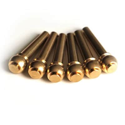 Guitar Bridge Pins 6pcs Solid Brass End-pins for Acoustic Guitar Pegs Replacement for Resonating more brightness and attack. image 8