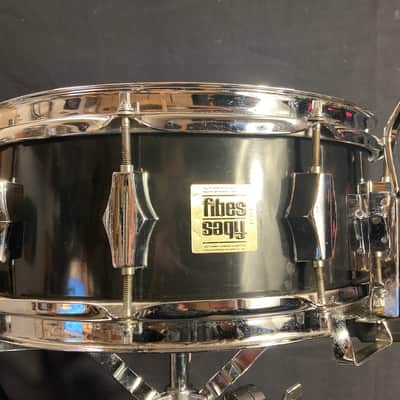 Fibes - 5.5x14" Nazareth Square-Badge Era, Black-over-Fiberglass Snare 1977–1979 image 2