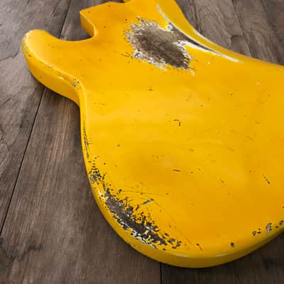 FRANCHIN Jupiter bass body Relic Aged Monaco Yellow 100% Nitro Lacquer Poplar Precision P-Bass Style Made in Italy - Stock piece #23430826 image 10