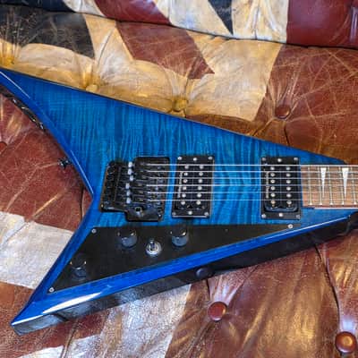 Jackson RR3 Pro Randy Rhoads MIJ Japan Aqua Burst AAA Flame Top Flying V image 2