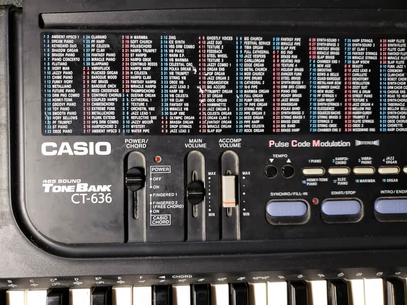 Vintage Casio CT-636 Keyboard Synth 465 Sound Tone Bank, | Reverb