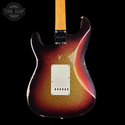 Fender Custom Shop 1963 Stratocaster Relic 3 Tone Sunburst Sparkle w/case TSLTD6OF10 image 6