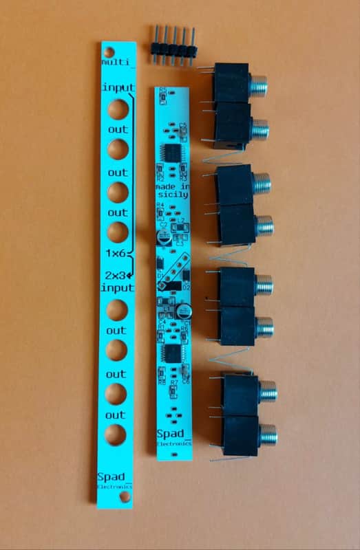 DIY Kit 2hp multiple buffer active eurorack (1x6 or 2x3) image 1