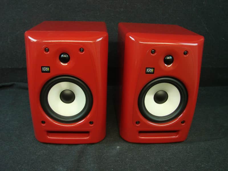 KRK Rokit Powered 6 RPG2 Active Studio Monitors Red Speaker Pair