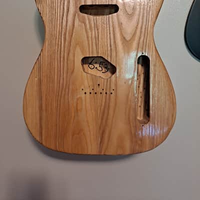 Unbranded Tele style body, Tung oil finish, Solid Ash, chambered body image 1