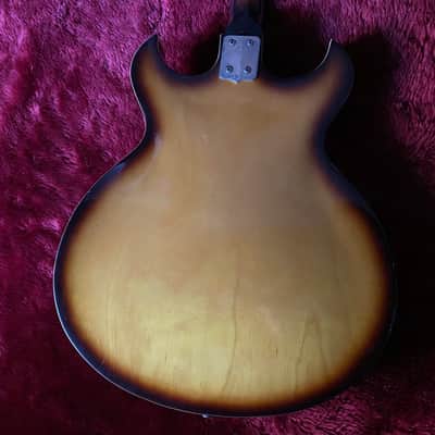 c.1968- Firstman /Burns S2-A Broadway Series Hollow Body MIJ Vintage Guitar “Sunburst” image 9