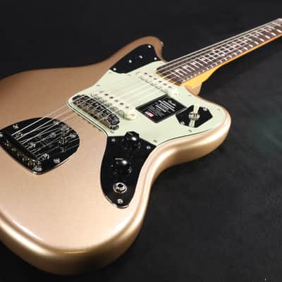 Fender American Professional Classic Jaguar Rosewood Fingerboard Faded Firemist Gold 665 image 1