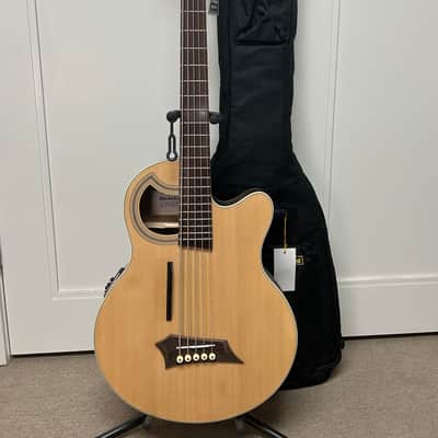 Warwick Rockbass Alien Deluxe Hybrid Thinline 5 String Acoustic Electric Bass - Natural image 1