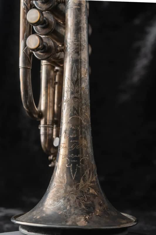 Vintage, low SN, 1907 Bb Holton New Proportion Cornet Chicago Holton New Proportion Cornet 1907 - Silver image 1