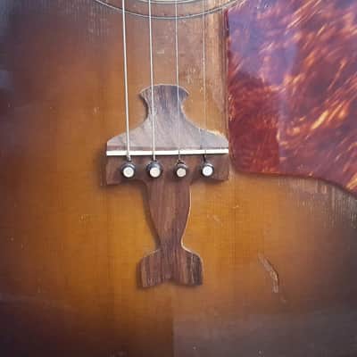 Harmony Roy Smeck Professional Tenor Guitar 1930s - Sunburst Mahogany image 15