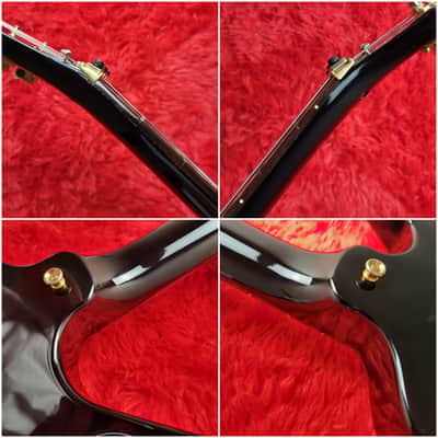 Rare Fernandes EX-85L Left Handed 1984 - Black - Explorer - Lightning Bolt Inlays - Set Neck - Made In Japan MIJ image 15