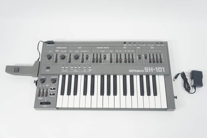 [SALE Ends Sep 24] Roland SH-101 w/ MGS-1 Grip Monophonic Analog Synthesizer Keyboard w/ 100-240V PSU image 1