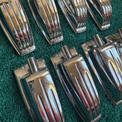 Ludwig Lot of 8 Vintage Large Classic Bass Drum or Tom Lugs - Chrome L#2 70s 80s - Chrome image 2