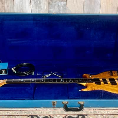 1979 Alembic Series 1, 4 String Bass, Stunning Natural Zebra Wood, LED Fret Lights, Very Nice Bass ! image 21