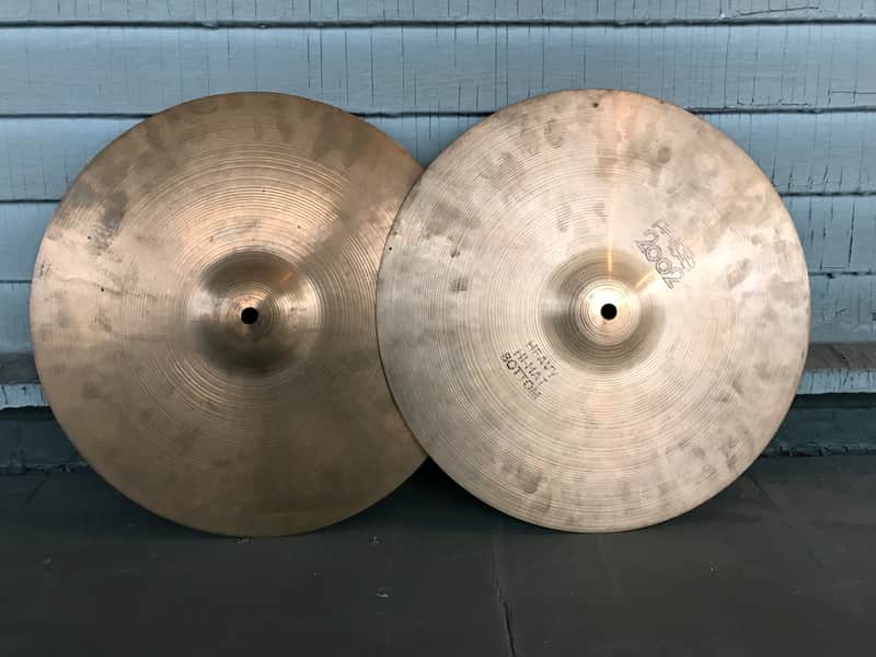 Paiste 14" 2002 "Black Label" Heavy Hi-Hat Cymbals (Pair) 1971 - 1980 image 1