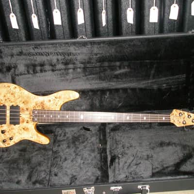 Michael Kelly Pinnacle 4 2020s - Natural Burl Fretless image 3