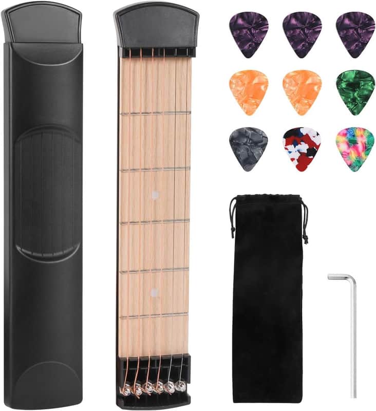 Guitar Practice Neck, 6 Fret Portable Guitar Chord Practice Tool for Beginner image 1