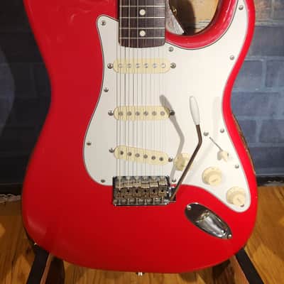 Vintage 1986 Squier MIJ Standard Stratocaster Rosewood Fretboard Torino Red w/ Fender USA OHSC image 6