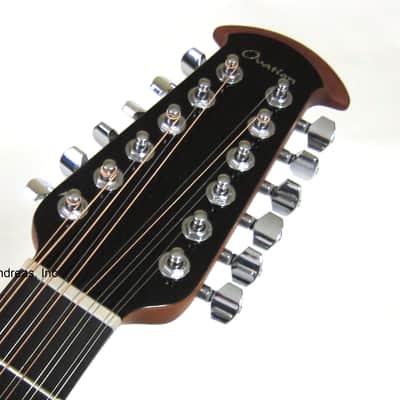 Ovation Celebrity Elite 12-String Acoustic/Electric Guitar w/ Bag - Black image 8