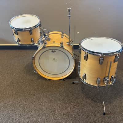 Ludwig Classic Maple Downbeat Outfit 8x12 / 14x14 / 14x20" Drum Set 1998 - Present - Natural Maple Lacquer image 2