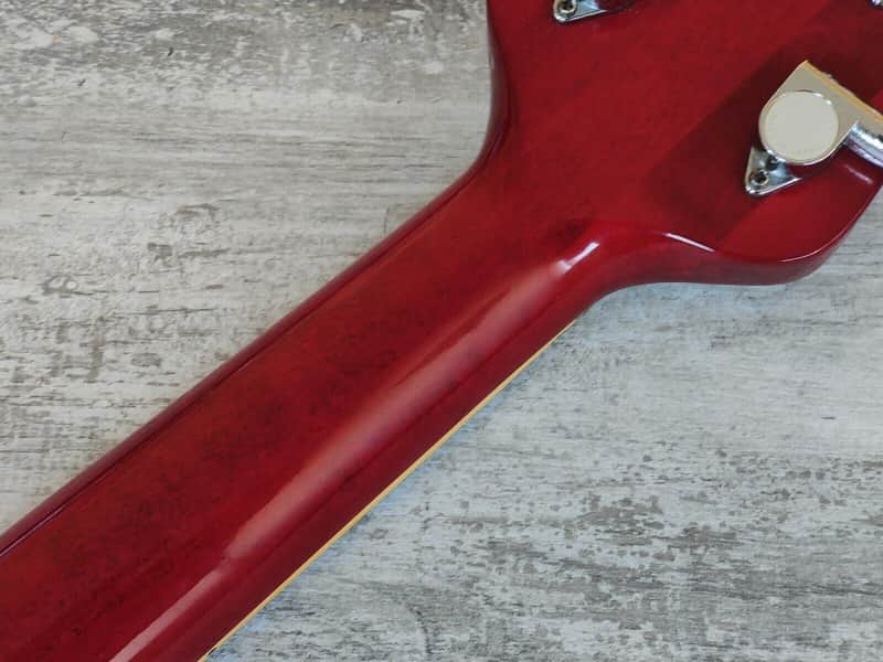 1988 Greco Japan FVB-75 Flying V Bass (Cherry Red) | Reverb