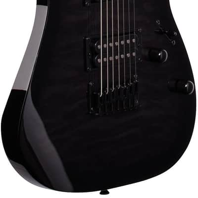 Ibanez GRG7221QA Gio 7-String Electric Guitar - Transparent Black Sunburst image 5