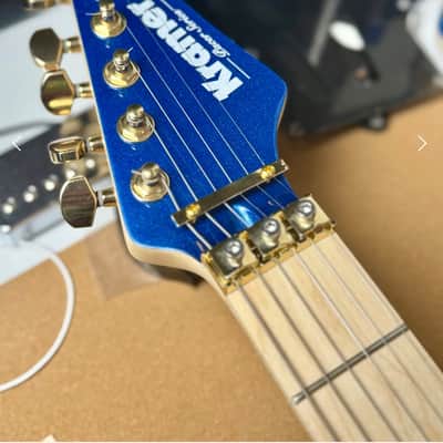 kramer pacer blue sparkle hot rodded (hardshell case included) image 3