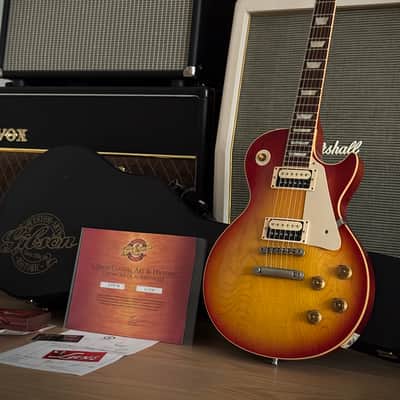 Gibson GOOD WOOD Custom Shop 1958 Les Paul Std. Reissue R8 1.Hd, Washed Cherry, Good Wood Era, S.Duncan Slash PU´s​​ 2005 - Washed Cherry Burst image 21