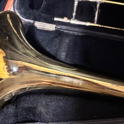 King 606 Student Model Tenor Trombone 2010s - Clear-Lacquered Brass image 3