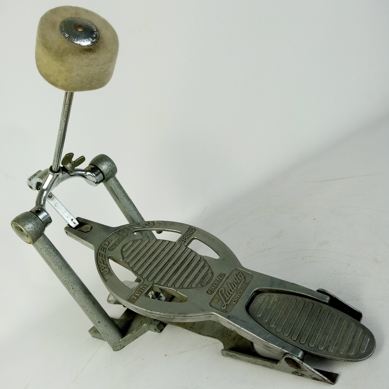 Ludwig Speed King Bass Drum Kick Pedal Twin Spring +OG Beater Vintage60s Chicago — main photograph