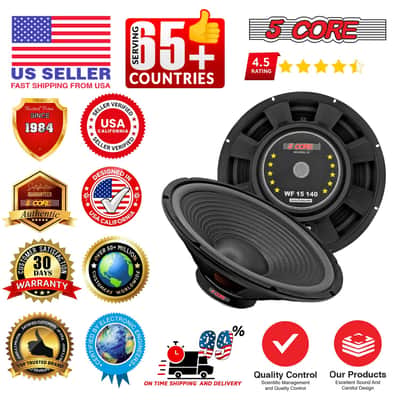 5 Core 15" Subwoofer Speaker 450W MAX PA DJ Replacement Audio Sub Woofer 8Ohm Bass Driver image 9