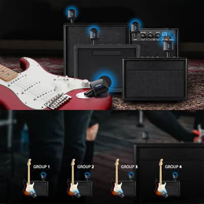LEKATO 5.8G 4 Channel Wireless Guitar Transmitter Receiver System with Charging Box image 6