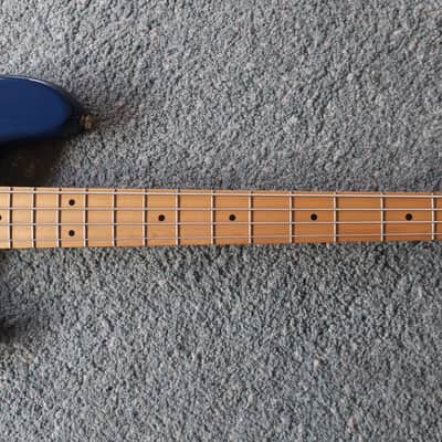 Fender Squier P Bass Blue Body Metallic Gold Pickguard 20th Anniversary Mighty Mite Neck Killer! image 4
