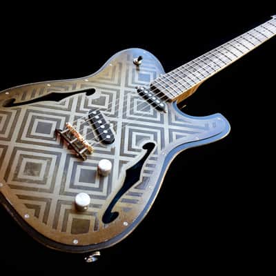 Dax&Co. Ironhorse 2022 Black/Steel Diamond Etched Guitar W/ Hardshell Case & COA! image 9