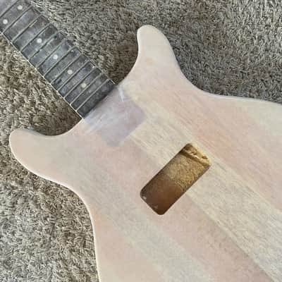 Double Cutaway Mahogany Wood Guitar Body and Neck DIY Project, Rosewood Fingerboard image 22