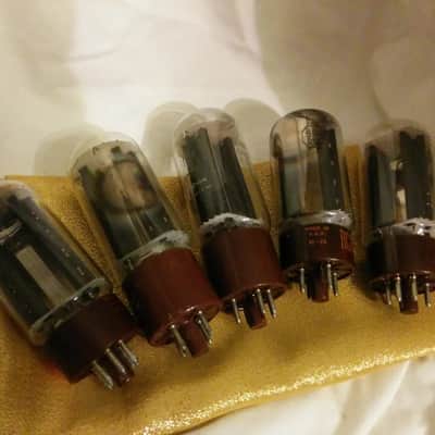 ONE (1) RCA GE etc. 5R4GYA or 5R4GYB brown base Balanced Rectifier Vintage Vacuum Tube AT1000 tNOS tested 1955-1965 image 1