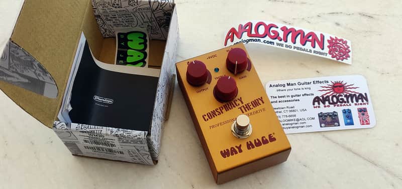 Way Huge WM20 Smalls Conspiracy Theory with ANALOG MAN diodes Professional Overdrive - Gold Klon Centaur image 1