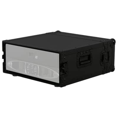 Odyssey FZAR04BL Black 4U Professional Travel Protective Amp Rack Case - Open Box Mint image 1