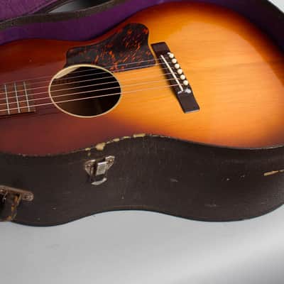 Grinnell Special Flat Top Acoustic Guitar, made by Gibson (1940), ser. #694F-13, original brown chipboard case. image 12