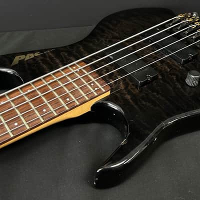 PBC Dave Bunker GTB 355 Left Handed 5-String Active Headless Bass - Trans Black image 9