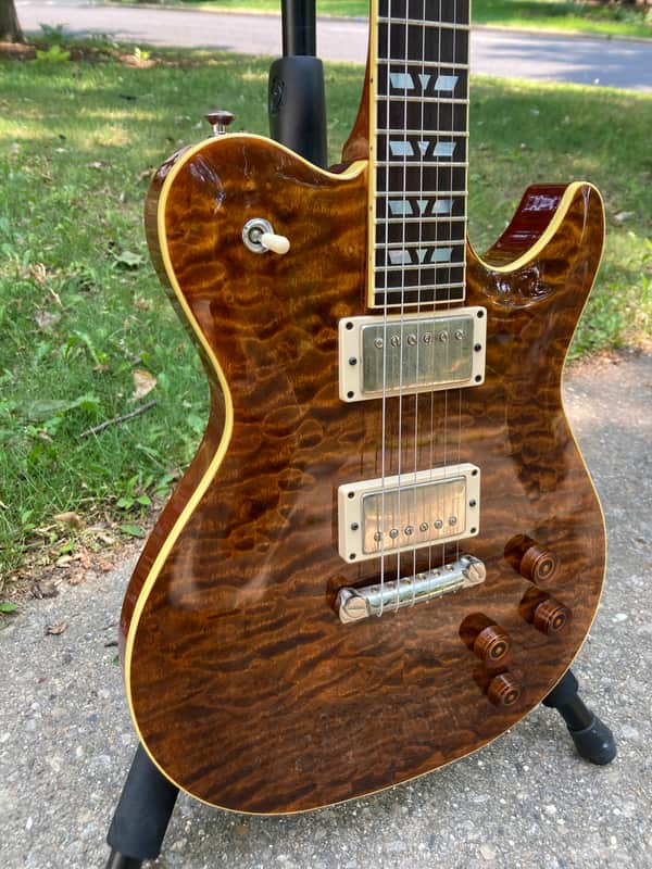 2009 Hamer Talladega Pro, Tiger Eye Quilt Top, Brazilian Fretboard image 1