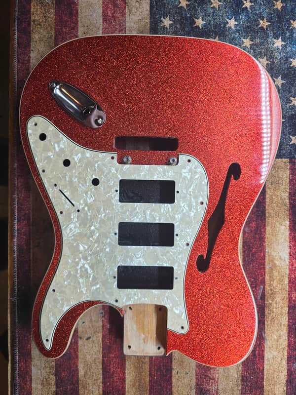 STRAT HYBRID THINLINE 2025 - RED SPARKLE DOUBLE BOUND image 1