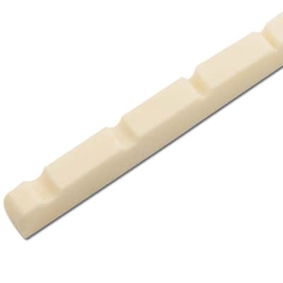 BNT003 Pre-Shaped & Slotted WD Jazz Bass Wide Flat Bottom Bone Nut 40 X 3.5 X 5.5