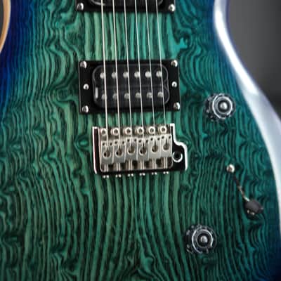 PRS SE 1 OF 1000 LIMITED EDITION EXOTIC CUSTOM 24 - BURLED ASH LAKE BLUE image 5