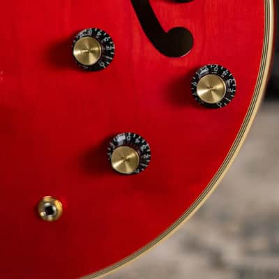 Epiphone Masterbilt Gem Archer Sheraton Electric Guitar - Cherry Red with Hardshell Case image 12