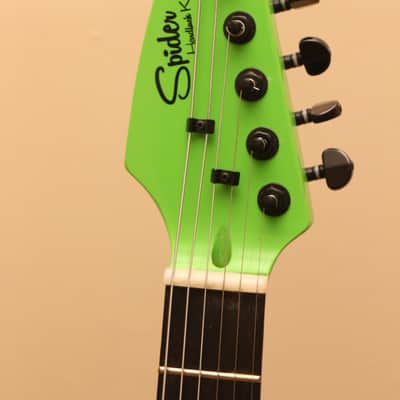 hard luck kings hard luck kings spider neon green firebird stlye electric guitar emg hz pickups 2017 image 4